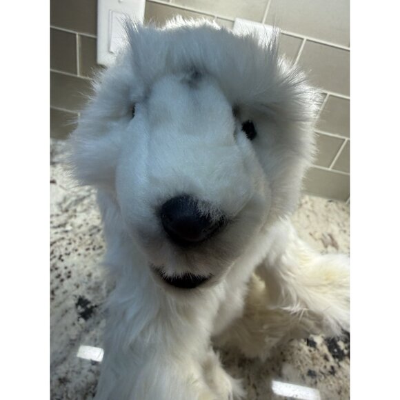 VTG Hansa  Realistic Standing  Sitting Polar Bear Stuffed Animal Rare HTF Nos - Picture 9 of 16